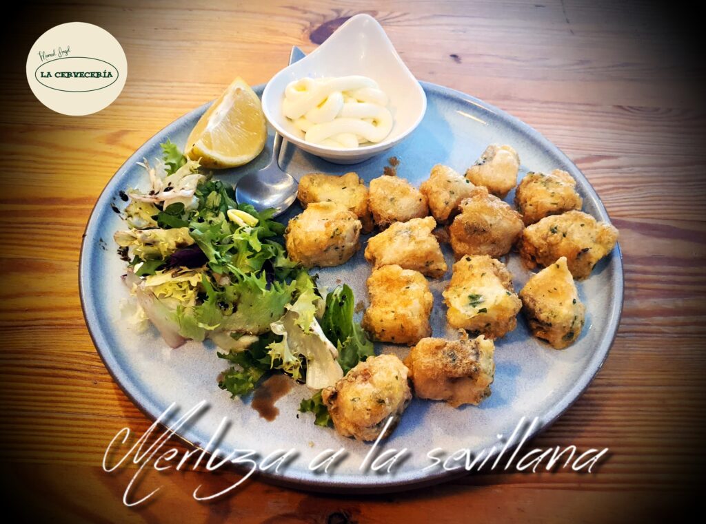 Plato y ambiente de La Cerveceria Badajoz